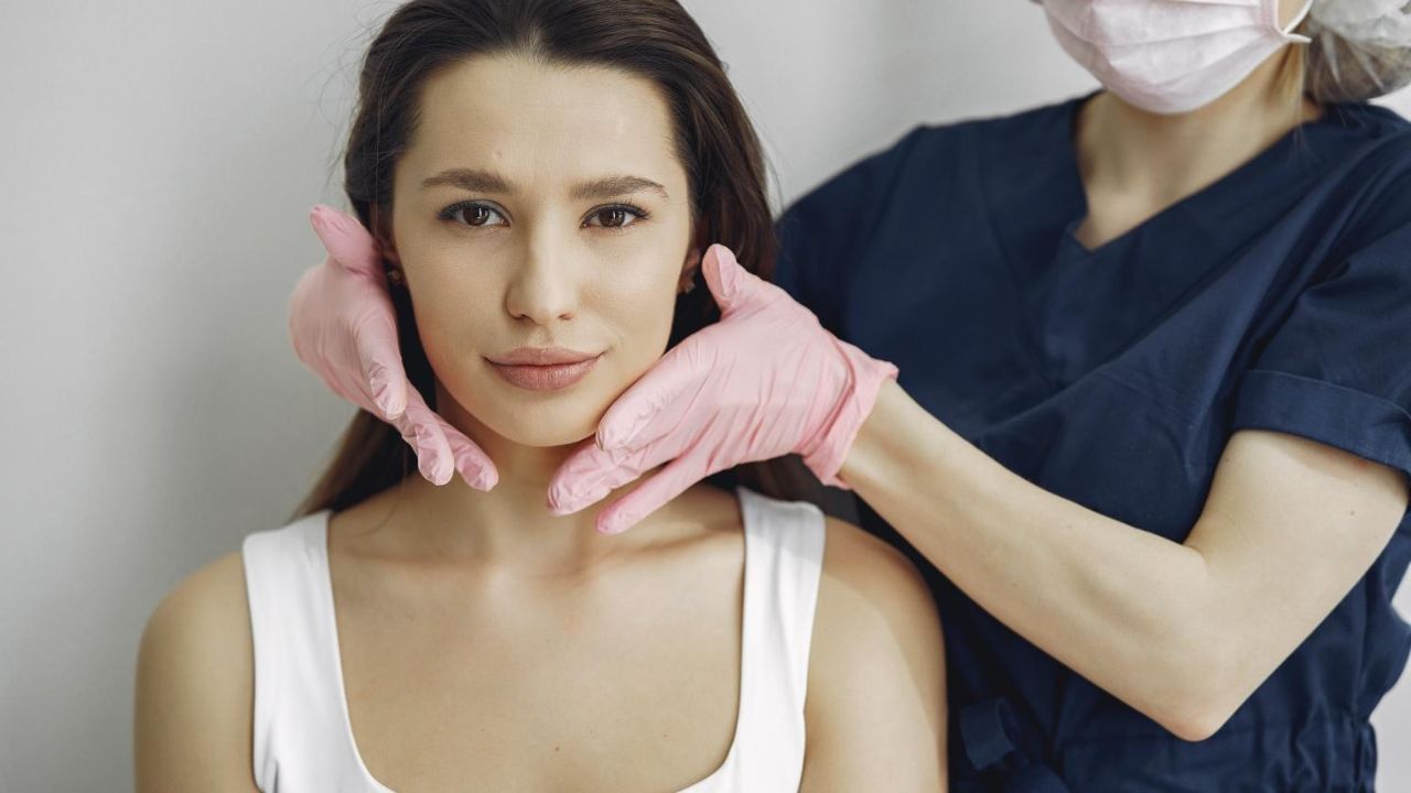 A woman during a follow-up consultation.